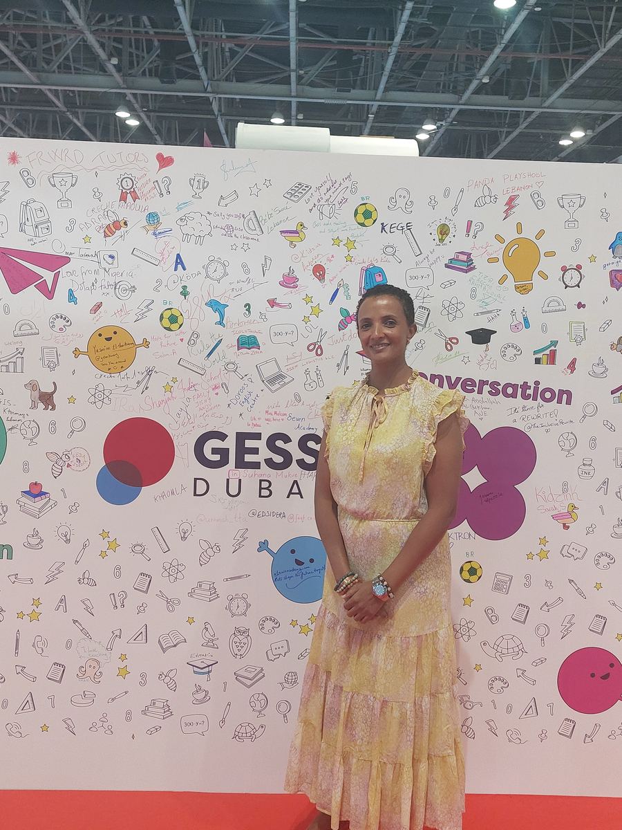 Nadia Adose at an education event in Dubai